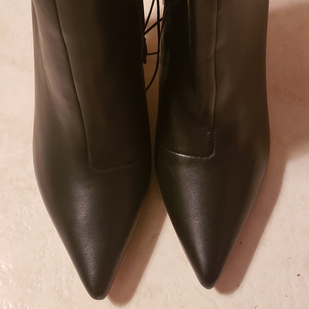 Express Black Booties with Stiletto Heels